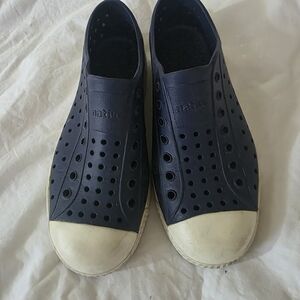 Native Kids Navy and White Water Shoes